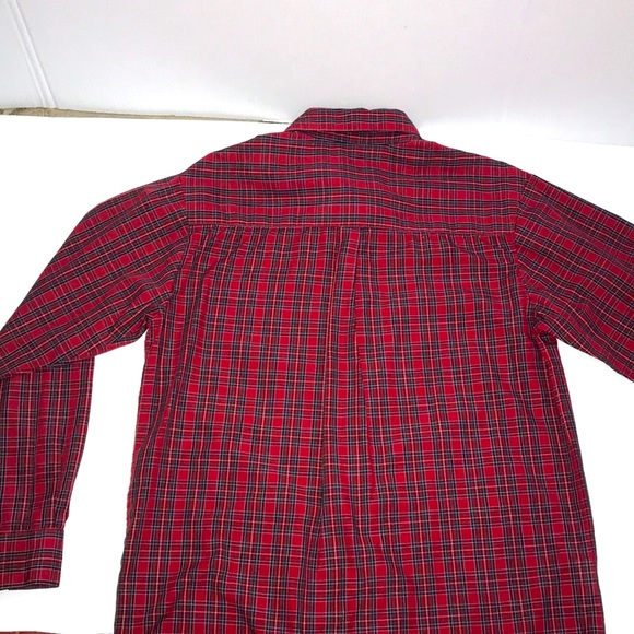 IZOD Boys Button Down Plaid Shirt Long Sleeve size 14-16 EUC - Picture 7 of 11